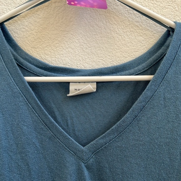 MOD REF short sleeves teal blue top XL - Picture 4 of 5